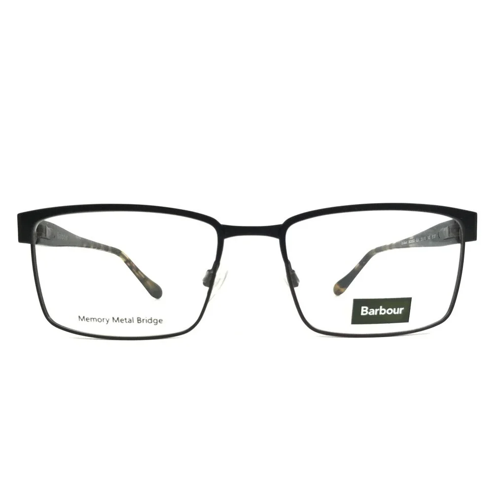 Barbour Eyeglasses Frame BAOM503 BLK Black Tortoise Rectangle Full Rim 55-18-145